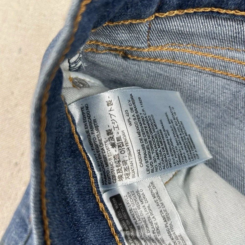 Levis 510 Jeans Mens 30x30 (fits 28x28) Slim Fit Ankle Punk Skinny Distressed